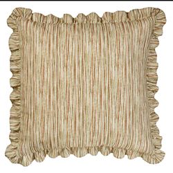 Nature Song European Pillow with Ruffled Sham Multi Warm