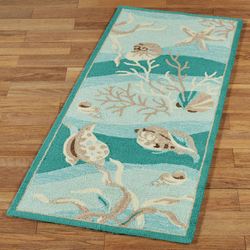 Hidden Treasures II Rug Runner Teal