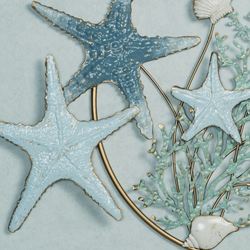 Sealife Collage Wall Art Blue