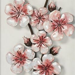 Cherry Blossom Wall Art Panels Pink Set of Two