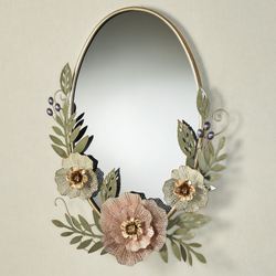 Forever Blooms Oval Wall Mirror Multi Pastel