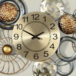 Bronxx Wall Art Clock Multi Metallic