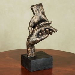 Embracing Hold Table Sculpture Bronze