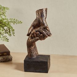 Embracing Hold Table Sculpture Bronze