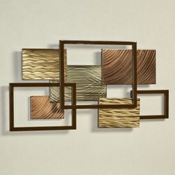 Framed Array IV Metal Wall Sculpture Multi Metallic