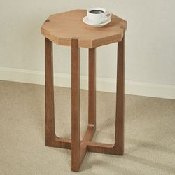 Huxley Octagonal Accent Table Walnut