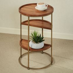Marley Round Accent Table Regal Walnut