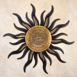 Kira Sun Wall Sculpture Black/Gold