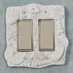 Beachside Double Dimmer Rocker Switch Whitewash