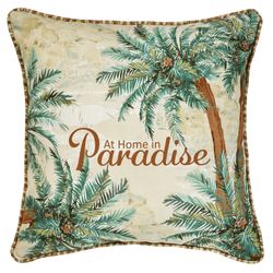 Palmetto Piped Pillow Multi Warm 18 Square