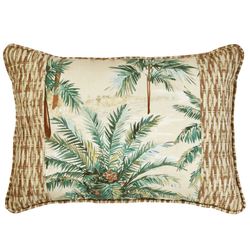 Palmetto Piped Rectangle Pillow Multi Warm