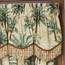 Palmetto Scalloped Valance Multi Warm 72 x 20