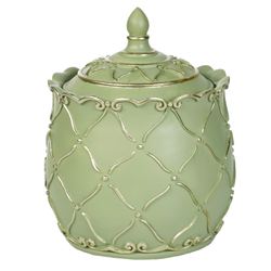 Angelitta Covered Jar Green