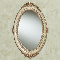 Cambria Oval Wall Mirror Ivory/Beige