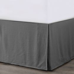 Hera Kick Pleat Bedskirt Charcoal