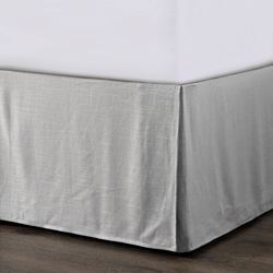 Hera Kick Pleat Bedskirt Light Gray