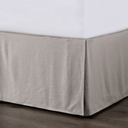 Hera Kick Pleat Bedskirt Light Taupe