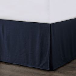 Hera Kick Pleat Bedskirt Navy