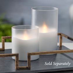 Frosted Glass LED Flameless Candle White