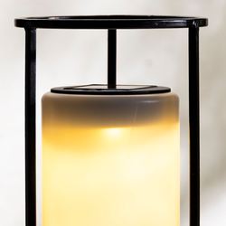 Landon LED Solar Lantern Black