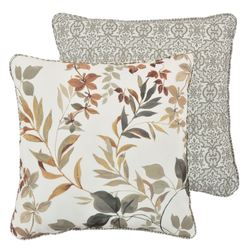 Evergreen Reversible Piped Pillow Multi Warm 16 Square