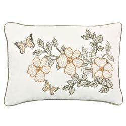 Evergreen Embroidered Rectangle Pillow Multi Warm