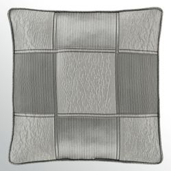 Brando Reversible Piped Pillow Charcoal 18 Square