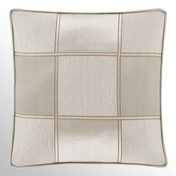 Brando II Reversible Piped Pillow Ivory 18 Square