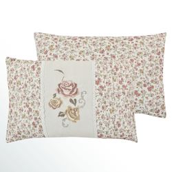 Chablis Reversible Embroidered Rectangle Pillow Rose