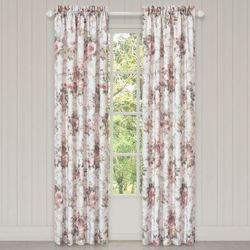 Chablis Tailored Curtain Pair Rose 82 x 84