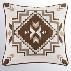 Laramie Printed Pillow Brown 20 Square