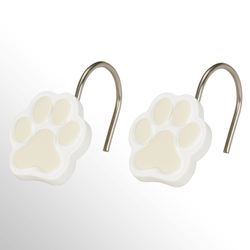 Dogs and Cats Shower Hooks White 12 Piece Set