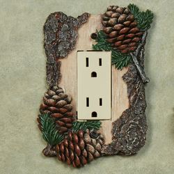 Whistling Pines Single Dimmer Rocker Switch Brown