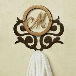 Wilburn Monogram Single Wall Hook Gold/Bronze