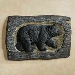 Bear Wall Plaque Black