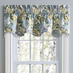 Floryn Scalloped Valance Blue 70 x 16