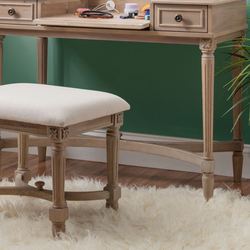 Waverly Vanity Table and Bench Natural 2 Piece Set