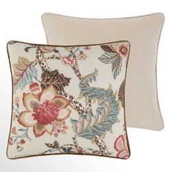 Haylie Reversible Floral Pillow Multi Warm 18 Square