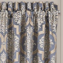 San Marino Wide Tailored Curtain Pair Steel Blue 100 x 84