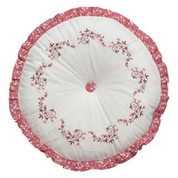 Caroline Embroidered Pillow Round