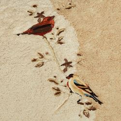 Gilded Bird Rectangle Bath Rug Multi Warm 30 x 20