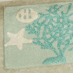 Beachcomber Rectangle Bath Rug Celadon 30 x 20