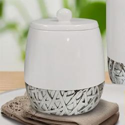 Bali Covered Jar White
