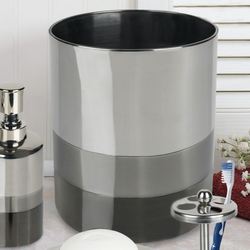 Triune Metal Wastebasket Gray
