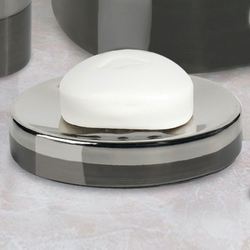 Triune Metal Soap Dish Gray