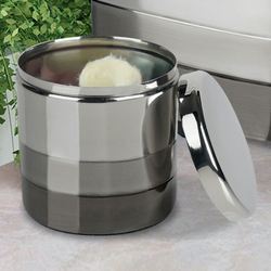 Triune Metal Covered Jar Gray