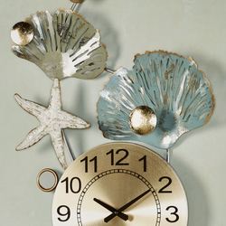 Seafan and Starfish Wall Art Clock Multi Cool