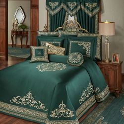 Balmoral Grande Bedspread Set Emerald Green