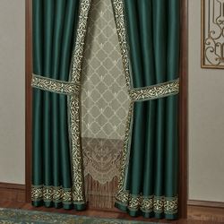 Balmoral Tailored Curtain Pair Emerald Green