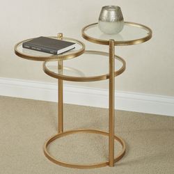 Quincy Adjustable Accent Table Gold